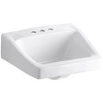 KOHLER K-1728-0 Chesapeake Wall-Mount Bathroom Sink, White