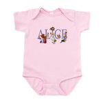 CafePress - Alice & Friends in Wonderland Infant Bodysuit - Cute Infant Bodysuit Baby Romper Petal Pink