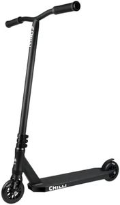 Chilli Pro | All Star Reaper Scooter | Premium Stunt Scooter for Beginners to Intermediate Riders | Ages 8+ | Spider HIC Compression | Grim Black
