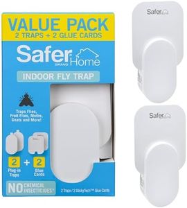 Safer Brand Home SH502-2SR 2 Indoor Plug-in Fly Traps for Flies, Fruit Flies, Moths, Gnats, and Other Flying Insects – 2 Traps + 2 Glue Cards