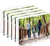 Acrylic Cadre Magnetic Picture Frames 5x7 5PACK, Frameless Free Stand Picture Frame,Floating Double Sided Display Photo Frame,Acrylic Frame for Desktop Decoration 5x7 inch (5PACK)