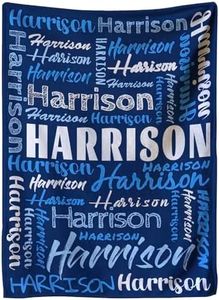 LICVIC Custom Blanket, Personalized Baby Blanket, Custom Baby Blanket with Name, Customized Baby Name Blanket, Customize Baby Blanket for Baby Girl or Boy, Best Gift for Baby, Newborn, New Mom