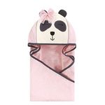 Hudson Baby Animal Face Hooded Towel, Miss Panda, One Size