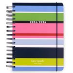 Kate Spade New York Daily Planner 2024-2025, Large Planner August 2024 - December 2025, Hardcover Spiral Planner, Weekly Planner with Monthly Calendar, Stickers, & Pockets, Sunny Day Stripe