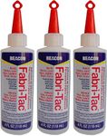 Fabri-Tac 118 ml Medium Bottle, Clear, Permanent Adhesive, Fabric Glue (Triple Pack)