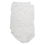 Hanes Women's Cotton Brief Panty, White, Size 9 (Pack of 10)