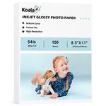 Koala Glossy Inkjet Photo Paper Thick 8.5X11 Inches 100 Sheets 54lb for Inkjet Printer DYE Ink for Family Photos Letter Size Picture Paper 200gsm