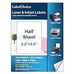 Labelchoice 100 Sheets 200 Labels H
