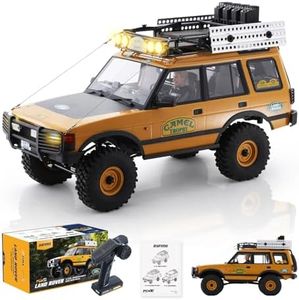 FMS FCX10 1/10 RC Crawler Land Rover Camel Trophy Edition, Official Licensed 4WD All Terrain Off-Road RC Truck for Adults, High-Detail Scale RC Car with Metal Gears, Upgraded Shocks (Discovery)