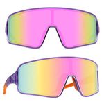 MAXJULI Kids Polarized Sunglasses for Boys and Girls,Windproof Outdoor Baseball Sports UV400 Protection Sun Glasses 7705（Purple/Revo Pink)