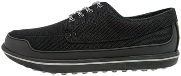 Margaritaville Golf Shoes, The Gimmie, Spikeless Mens Golf Shoe, Golf Footwear with Rubber Toe Guard and Stability Heel Frame, Lace Up Athletic Mens Shoes, Black/Grey, Men's 10