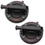 2 Pack 8" Glass Suction Cups To Lift Large Glass Heavy Duty Vacuum Suction Cups with Protective Cover for Lifting Tile,Granite,Window,Windshield.165-330lbs Load Capacity
