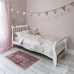 Noa and Nani Single Bed in White 3ft Single Sleigh Wooden Frame Astrid