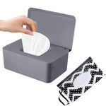 SEPSCO Large Wipes Dispenser Box, Toilet Dry Wet Tissue Dispenser Case And Portable Baby Wet Wipes Pouches Tissue Holder Refillable Tissue Storage Container Keep Wipes Fresh for Travel Home Office Car