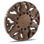 Handmade Wooden Trivet for Hot Dishes Plates & Pots Holder Hot Pad for Kitchen & Dining Table Decor Cookware Heat Resistant Rustic Decorative Carvings Tabletop Home & Dining Table Essentials