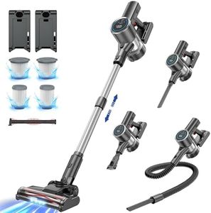 Airpher Cordless Vacuum Cleaner, 350W 30Kpa Lightweight Stick Vacuum, Handheld Vacuum Cordless with LED Display Brushless Motor, Anti-Tangle Vacuum Cleaner for Home, for Carpet & Hard Floor Pet Hair