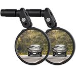 Bike Mirror, Bicycle Mirrors for Handlebars with 360-Degree Rotation and Unbreakable Convex Rearview Lens for Safe Cycling (2 Sets)