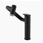 Lefton Rotatable Bathroom Faucet with 2 Water Modes, Single Hole Vanity Sink Faucet for Bathroom and Laundry Room, Matte Black, BF2208-3