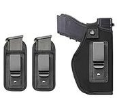 Tacwolf 3 Pack Universal IWB Holster Magazine Pouch for Concealed Carry Inside Fits Firearms Glock 19 17 26 27 43 S&W M&P Shield 9/40 1911 Taurus PT111 G2 Sig Sauer Ruger