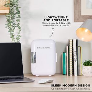 Russell Hobbs 4L Mini Cooler and Warmer – Portable Compact Fridge