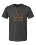 Nudge Printing Texas State University Bobcats Charcoal T-Shirt (Small)