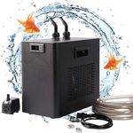 42/79/132/264 gal Aquarium Chiller 1/10HP 1/3 HP 1/2 HP 1HP Water Chiller Hydroponics Cooler 160/300/500/1000L for Hydroponics, Axolotl, Coral Reef,ForFishTankOnly-160L/42Gal