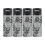 DAVID BECKHAM Homme Deodorant Spray 150ml (Pack of 4)