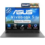 ASUS Vivobook S16,14th Gen, Intel Core 5-210H,Metallic Design Laptop(Intel UHD iGPU/16GB RAM/512GB SSD/FHD+/16""/144Hz/Windows 11/M365 Basic(1Year)*/Office Home 2024/Matte Gray/1.7Kg) S3607VA-RP113WS