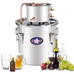 3 Gal : Seeutek 3 Gal 12L Water Alcohol Wine Distiller Moonshine Still Kit Stainless Boiler Copper Thumper Keg