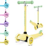 BOLDCUBE Teeny | 3 Wheel Scooter for Kids Ages 2-6 Years | Flashing Wheels | Height Adjustable 53 to 70 cm | Toddler Collection