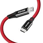 AGVEE 2 Pack 6ft USB-C OTG to Micro