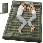 Double Camping Sleeping Pad 5.5", Elegear CumbreX™Self Inflating Air Sleeping Mats with Pillow Built-in Foot Pump, Inflatable Camping Mattress Compact for Tent,Cot Backpacking,Hiking,Camp,Travel,Green