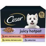 Cesar Juicy Hotpot Adult Wet Dog Food, Mixed Selection, 8 x 150 g Trays (3 Pack)