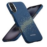 pitaka for iPhone 16 Plus Case Compatible with MagSafe, Thin & Light iPhone 16 Plus Case with a Caseless Feel, 1500D Aramid Fiber Weaved [Tactile Woven Case-Milky Way Galaxy]