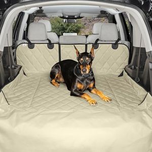 4Knines SUV Cargo Liner for Dogs, Fold Down Seats, Tan XL