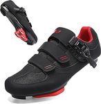 SoleEase Womens Mens Cycling Shoes Compatible with Peloton Bike Indoor Road Riding Biking Bike Shoes with Delta Cleats Included(6302Black, 47)