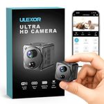 ULEXOR 4K Mini Spy Hidden Camera 2.4G/5G WiFi Wireless Small Nanny Cam with Night Vision, AI Motion Detection, Cloud & SD Storage, Long Battery Life