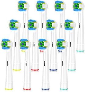 Schallcare Replacement Brush Heads Compatible with Oral B Braun Electric Toothbrush - Floss Toothbrush Head Fit for Oral B Pro 1000 Genius Smart Series (12 Pack)