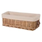 Narrow Space-save Wicker Storage Basket Bathroom Toilet Roll Basket Gift Hamper Bathroom Hallway Kitchen Storage Basket Gift Basket (Brown)