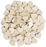 100Pcs 2" Wooden Hearts for Crafts,