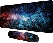 MTG Playmat Forest, TCG Game Play Mat for MTG Landscape Trading Card Smooth Cloth Surface Mousepad Battle Game 23.6X 13.7 inches