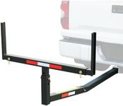 ECOTRIC Pickup Truck Bed Extender Hitch Mount Adjustable Extension for Rack SUV Lumber Ladder Canoe Boat Kayak Long Pipes w/Flag 750lbs Capacity