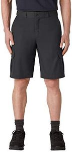 Dickies Men's Big-tall Cooling Temp-iq Active Waist Twill Cargo Shorts, Black, 46 Regular