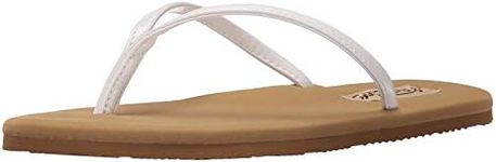 Flojos unisex adult Fiesta Flip Flop, White/Tan, 10 US