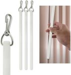 Amazing Drapery Hardware 9.5mm Premium White Fiberglass Drapery Wand, 30-Inches, 3 Pack - Easy Install & Sturdy Curtain Pull Rod - Ideal for High Hanging Drapes & Heavy Curtains in Homes & Offices