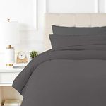 Ashton Sheets 100% Egyptian Cotton Duvet Cover King/California King Size - 600 Thread Count 1 PC King Duvet Cover, Egyptian Cotton King Duvet Cover, Cooling Duvet Cover King Size - Dark Grey