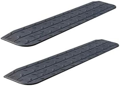 ZincOrange Rampe de Seuil en Caoutchouc Antidérapante avec Capacité de Charge de 998 Kg, Rampe de Bordure Robuste pour Chaises Roulantes, Motos et Circulation Piétonne (2.5cm, pièces, 2)