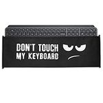 kwmobile Keyboard Cover Compatible with Logitech MX Keys Wireless - Dust Cover PC Keyboard Fabric Case - Don't touch my keyboard