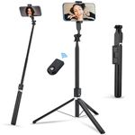 Polarduck Selfie Stick Phone Tripod Stand: 178cm 70" | 3 in 1 Selfie Stick Tripod for iPhone with Wireless Remote and Phone Holder Compatible with iPhone 15 14 13 12 11 | Samsung | Huawei | Gopro