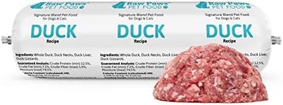 Raw Paws Signature Blend Pet Food for Dogs & Cats - Duck Recipe, 3-lb Rolls (6 Pack) - Fresh Pet Food Made in USA - Natural Dog Food Rolls - Raw Frozen Duck Dog Food - Raw Dog Food & Cat Food